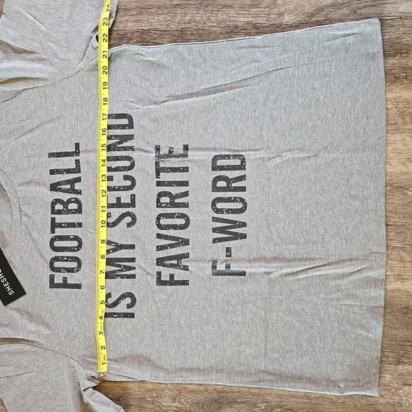 NWT SheShow, "Football is my second favorite F word" t-shirt, Women's Size XL - Picture 2 of 4